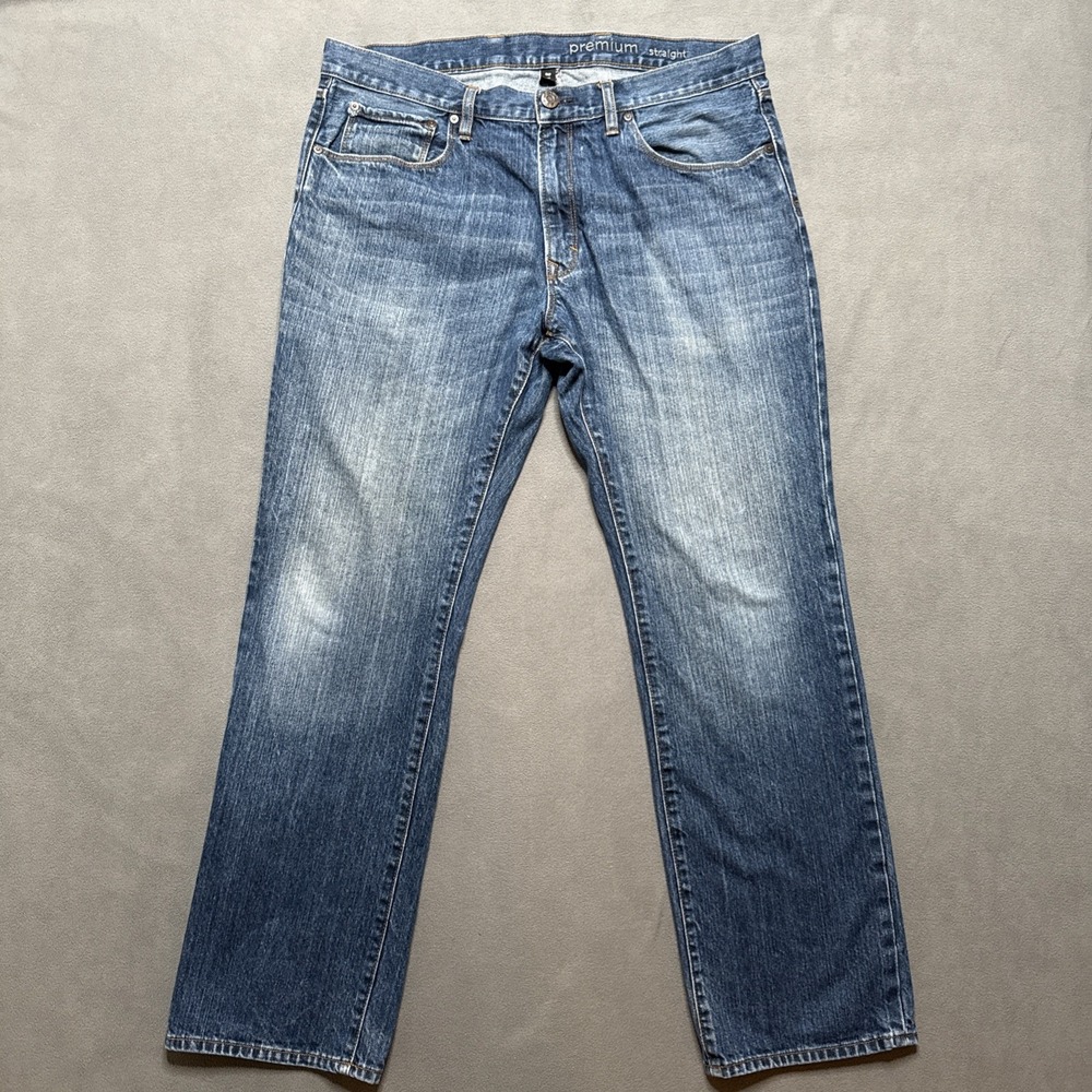 GAP 1969 Jeans‎ 36x32 Straight Vintage Indigo Premium Classic Cotton